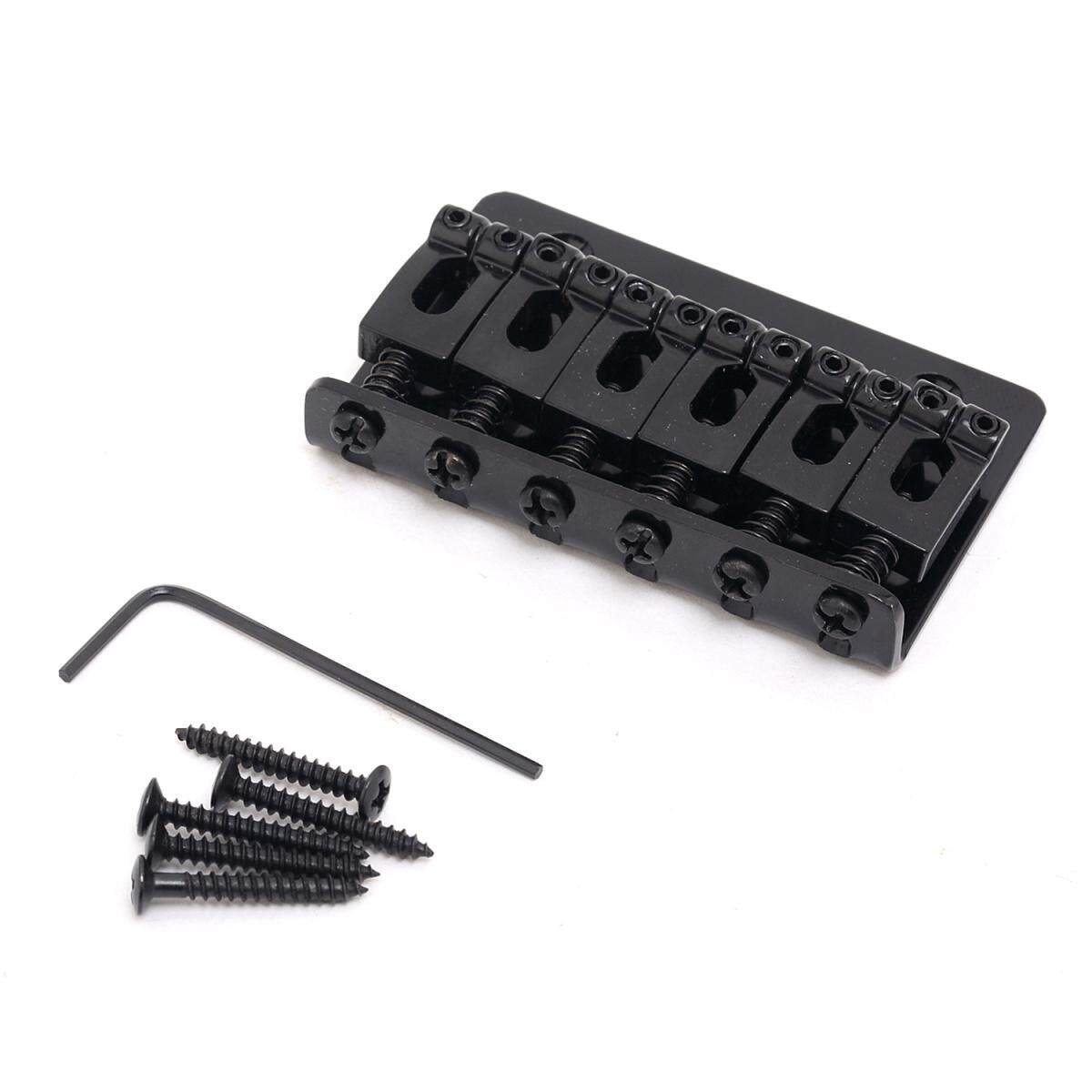 Basic 52.5mm(2-1/16 Inch Fixed Hardtail Guitar Bridge For 6 String Fender Strat Tele Style Electric Guitar, Chrome