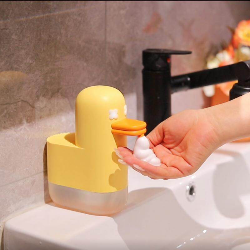 Cute Duck Foam Soap Dispenser Automatic Touchless Sensor Smart Foam Machine Infrared Liquid Soap Dispenser Pump Hand Sanitizer