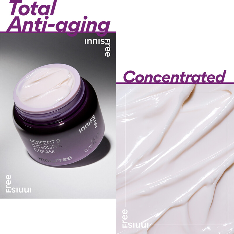 Kem Dưỡng Chống Lão Hóa New Version 2023 Innisfree Perfect 9 Intensive Series ( Skin, Lotion, Serum, Cream, Eye Cream)