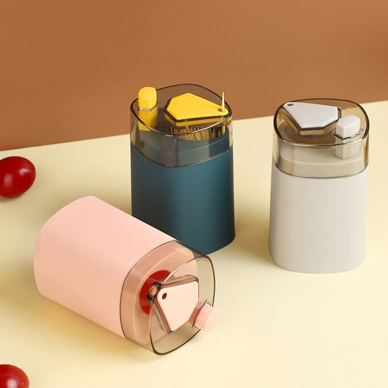 Multi-color creative automatic toothpick box portable toothpick storage box