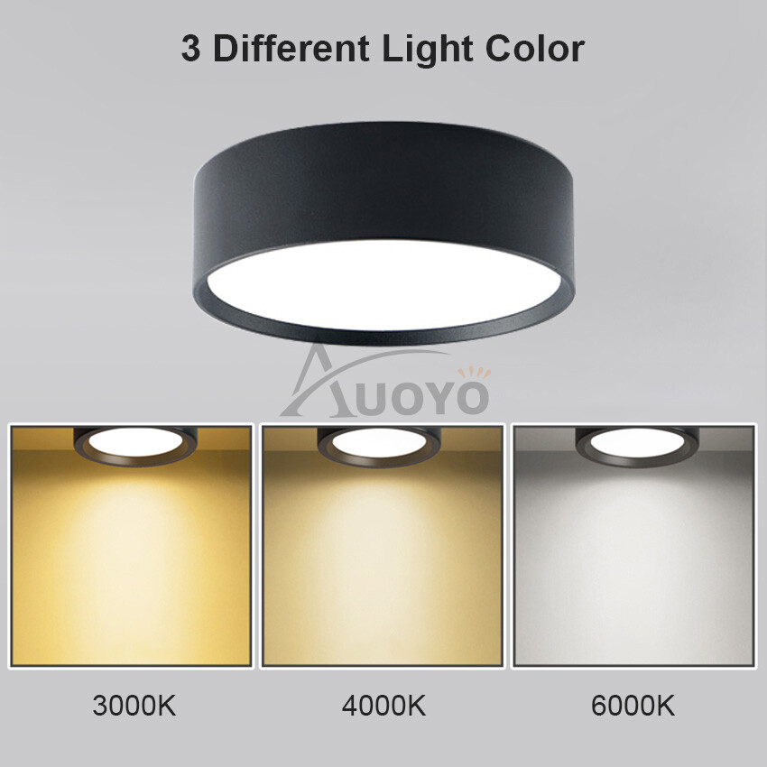 Auoyo bảng LED ánh sáng văn phòng đèn trần 5W 12W Mini Chiếu Sáng trong nhà nhỏ đèn ban đêm gọng dáng tròn Downlight chiếu sáng hiện đại bề mặt/lõm gắn chiếu sáng nội thất Đèn gắn tường tiết kiệm năng lượng cho cửa phòng khách gia đình phòng tắm nhà bếp