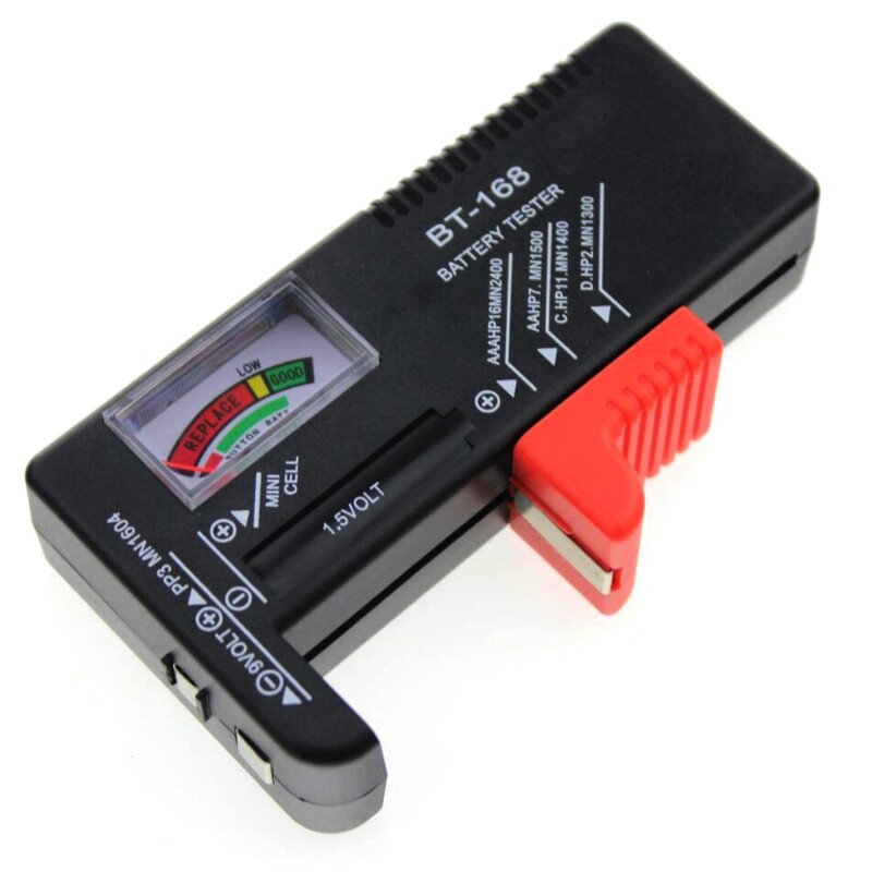 Pointer Battery Capacity Checker Quickly Battery Tester 1.5V AA AAA 9V Square Battery Capacity Check Tool for Home