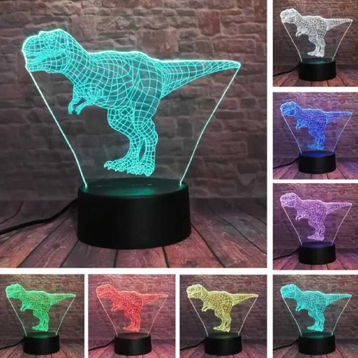 3d night light dinosaur