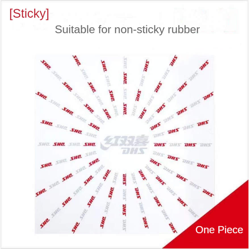 2PCS DHS Table Tennis Protective Film Protector Sticky Adhesive Original DHS Ping Pong Rubber Protecting Film for Tacky Rubber/Non-tacky Rubber