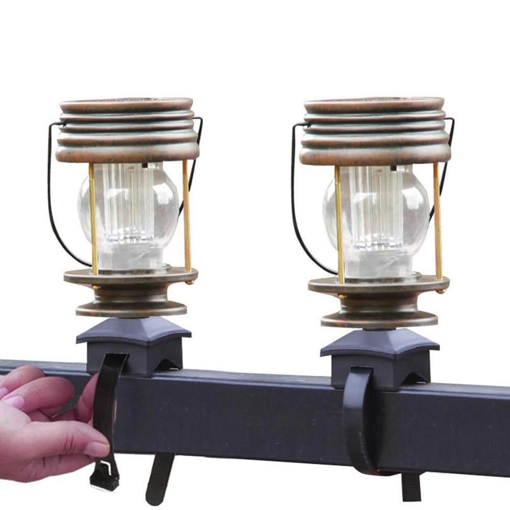 2 Pcs LED RETRO Năng Lượng Mặt Trời Treo Lồng Đèn Sân Vườn Phong Cảnh Chiếu Sáng