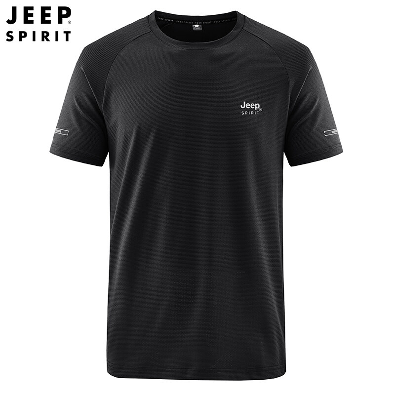 JEEP SPIRIT Men's T-shirt New Sports T-shirt Oversized Quick Drying Short Sleeve T-shirt Loose Breathable T-shirt