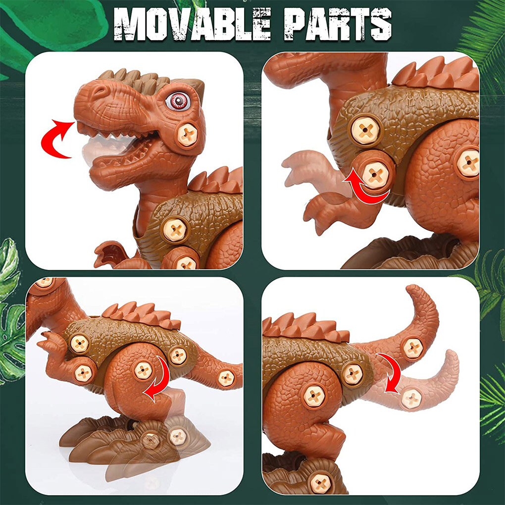 3Pcs DIY Assembling Animal Toys Kids Disassembling Play Kit with Plastic Electric Drill