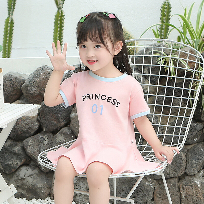AMILA Baby girl T-shirt dress, children's dress, baby princess dress, little girl dress