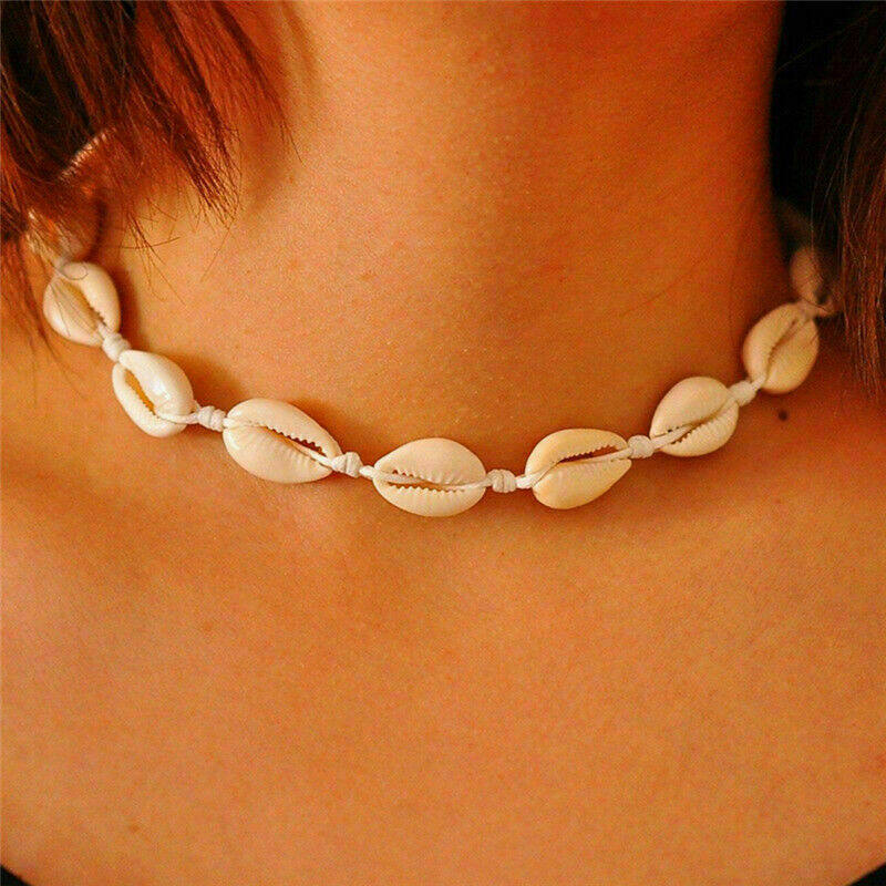 Beach Shell Pendant Bohemian Sea Shell Pendant Chain Choker Necklace Fashion Jewelry