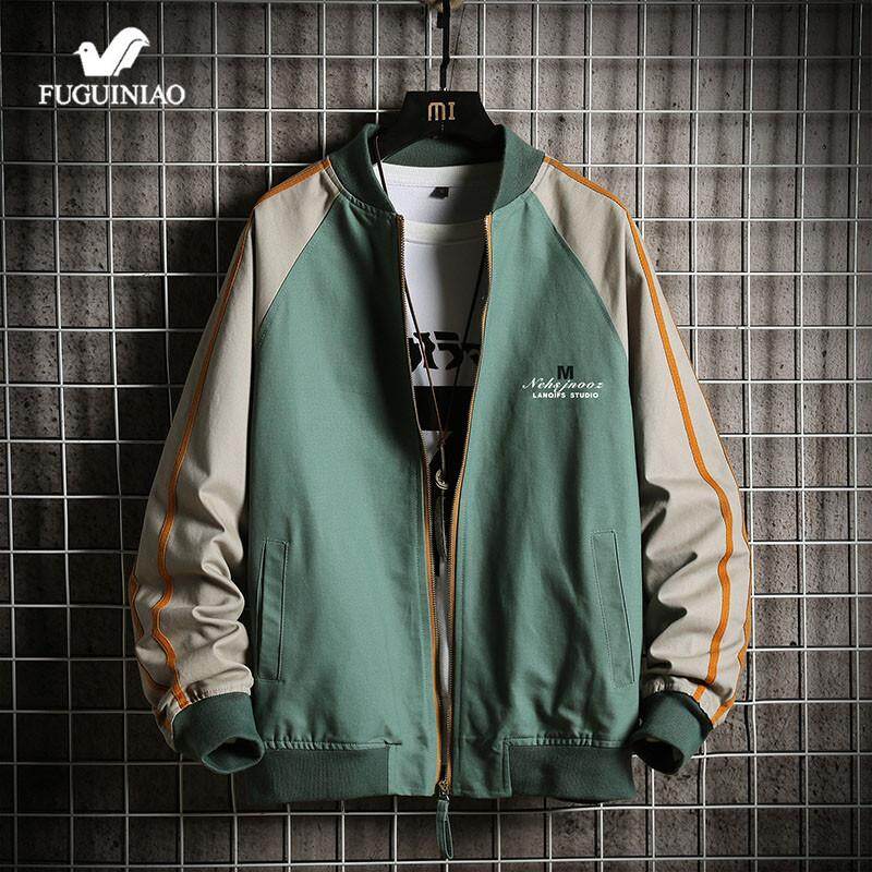 Fuguiniao Male jacket men slim fit male fashion windbreaker coat