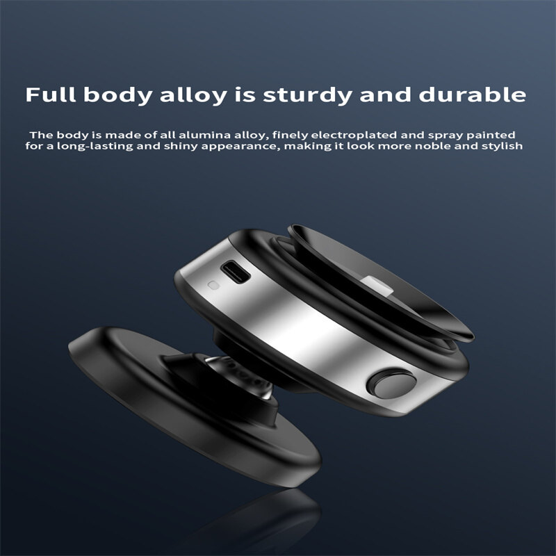 thumbnail image 2 of Magnetic Vacuum Adsorption Car Mount - Foldable 360° Rotating Aluminum 2 of 14