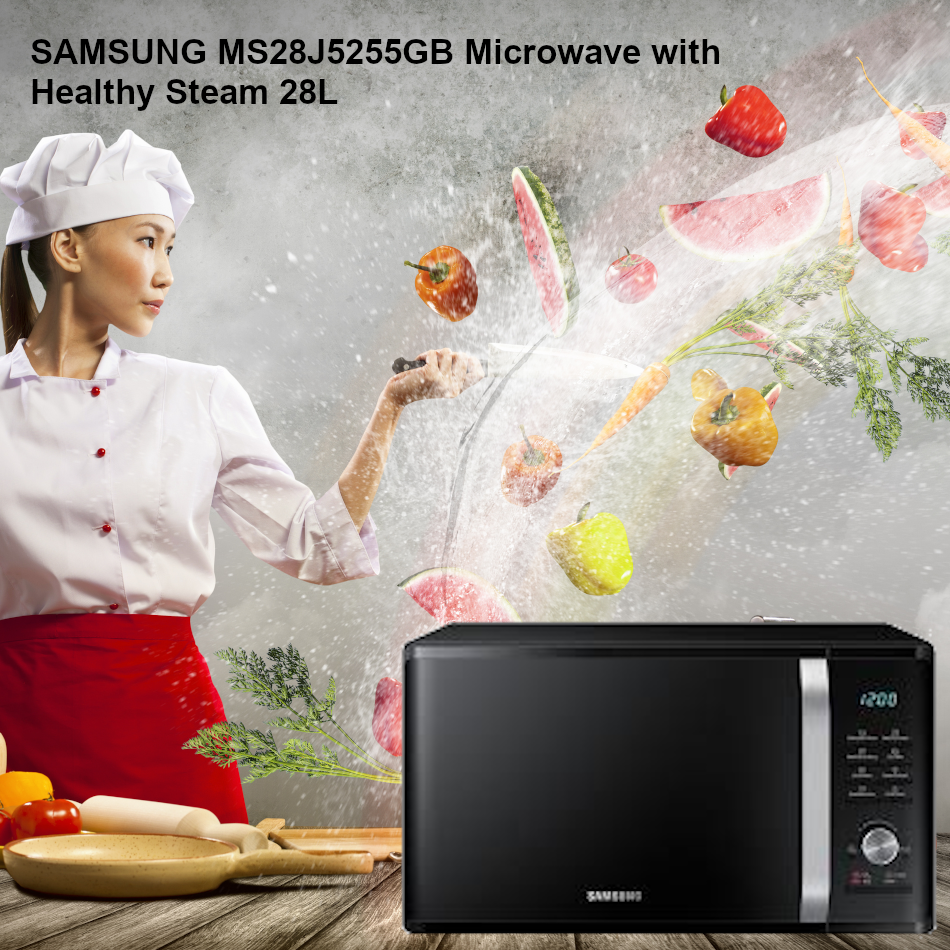 Samsung MS28J5255GB Microwave with Healthy Steam 28L | Lazada