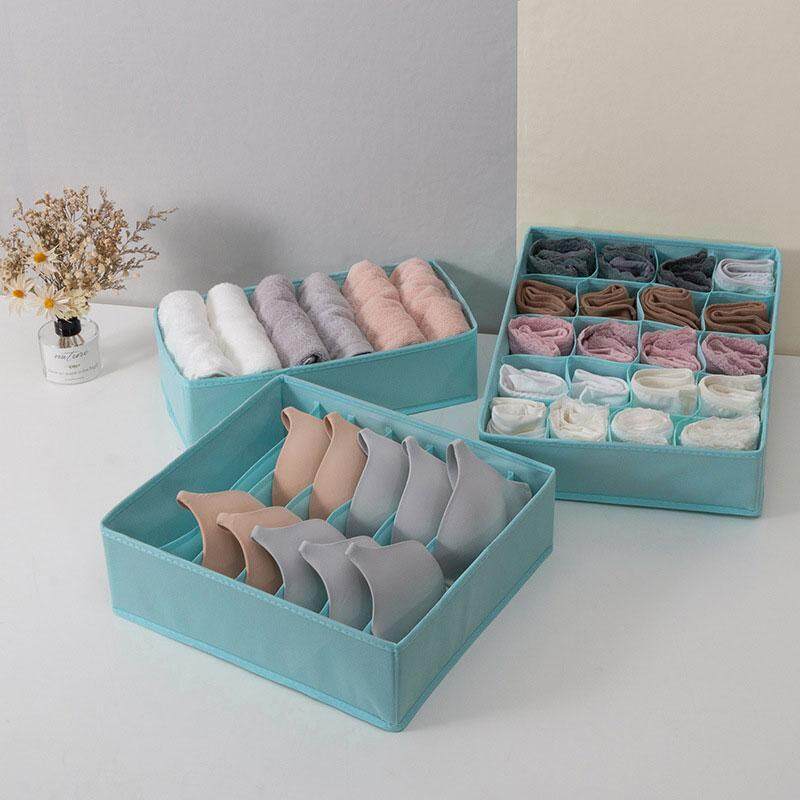 Sealavender 3pcs Set Non Woven Fabric Underwear Organizer Bras