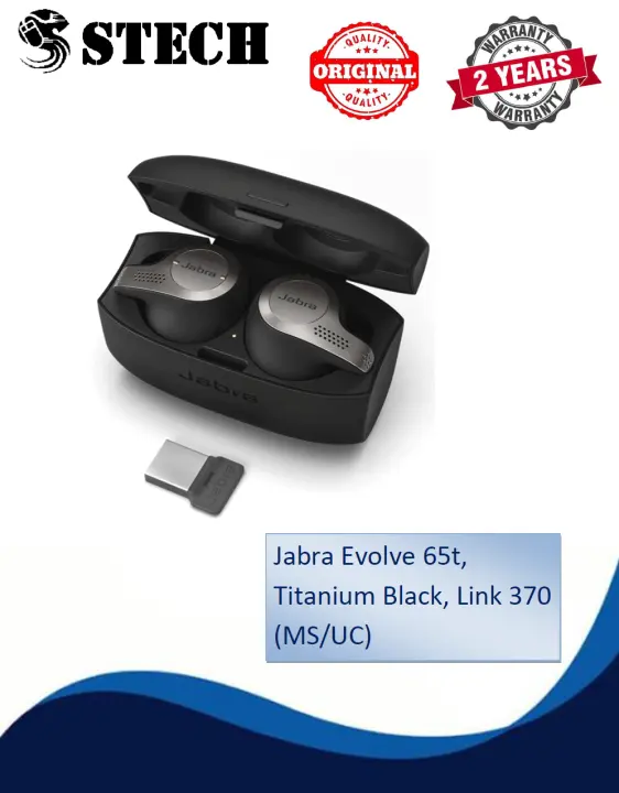 jabra evolve 65t titanium black link 370 ms