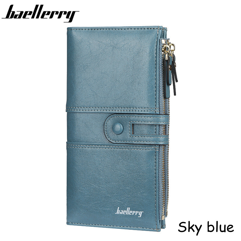 Baellerry 2021 new Newest Fahion Women Wallet Leather Housekeeper Designer Womens Long Wallets and Purses Leather Ladies Slim Purse