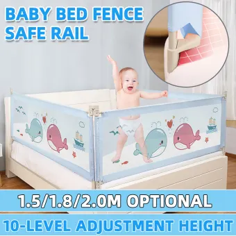 Size : 150cm Bed Rails for Toddlers Bed Rails Portable Foldable Child Bed Side Baffle Child Swing Bed Rails with Lockable Toddler Toys Crib guardrail