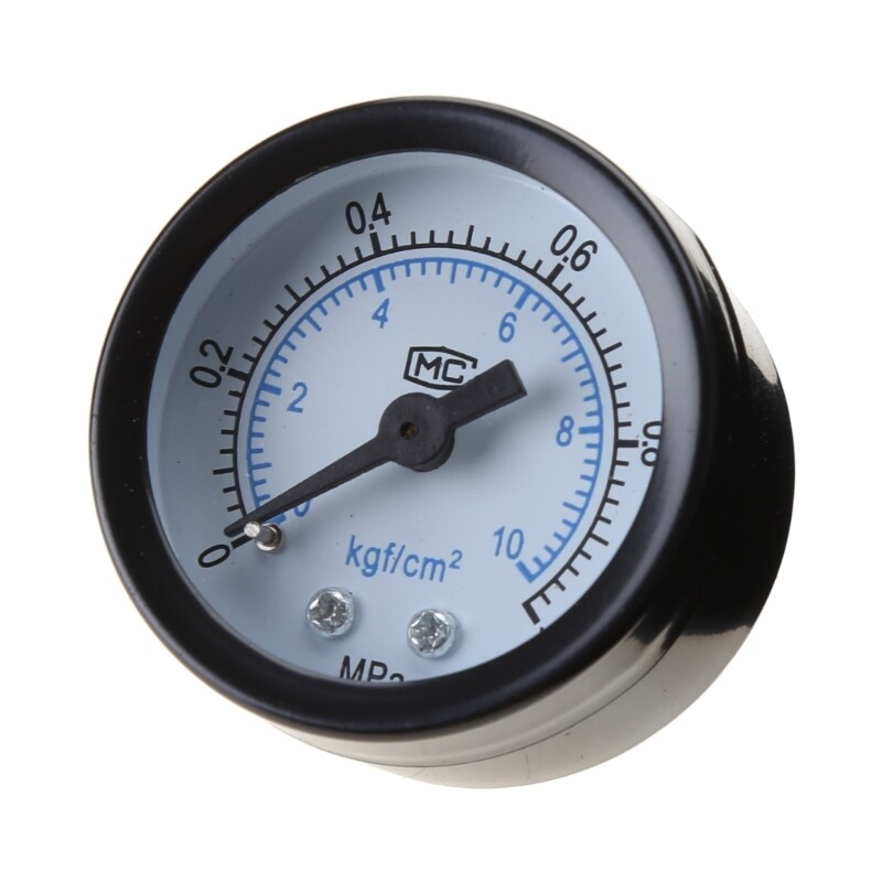 Upgraded Pressure Gauge 1/8" Thread Pressure Gauge Mini pressure Gauge Iron for Shell- & Aluminum Thread Shatter-proof
