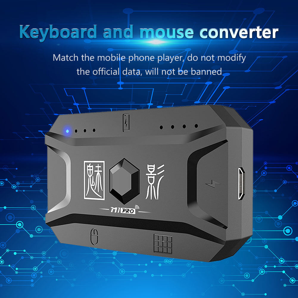 M1PRO Plug and Paly Gamepad Mobile Controller Gaming Keyboard and Mouse Adapter Converter Bluetooth-compatible 5.0 for Android IOS Phone for PUBG