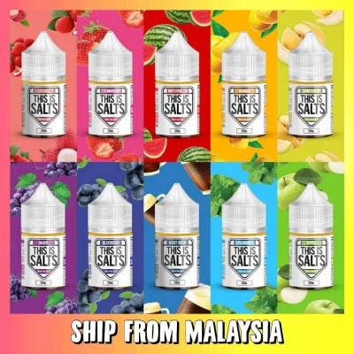 This Is Salts Fruity 30ML Edition Lychee // Strawberry // Honeydew // Mango // Apple // Grape // Spearmint // Rootbeer // Blueberry // Watermelon // Mung Bean