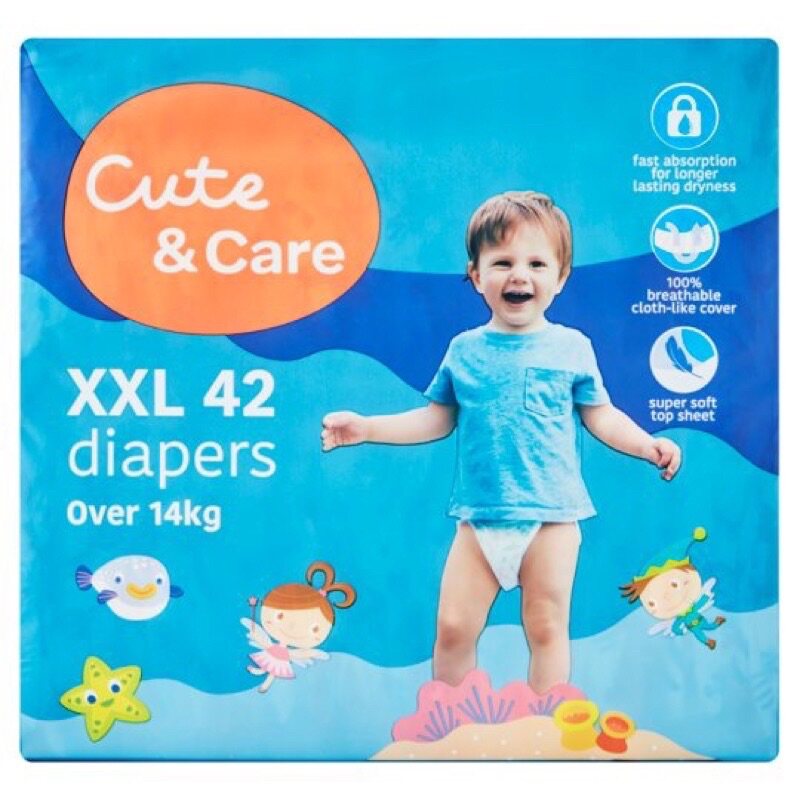Tesco Fred & Flo / Lotus’s Cute & Care Diapers Pampers (Blue) Lazada