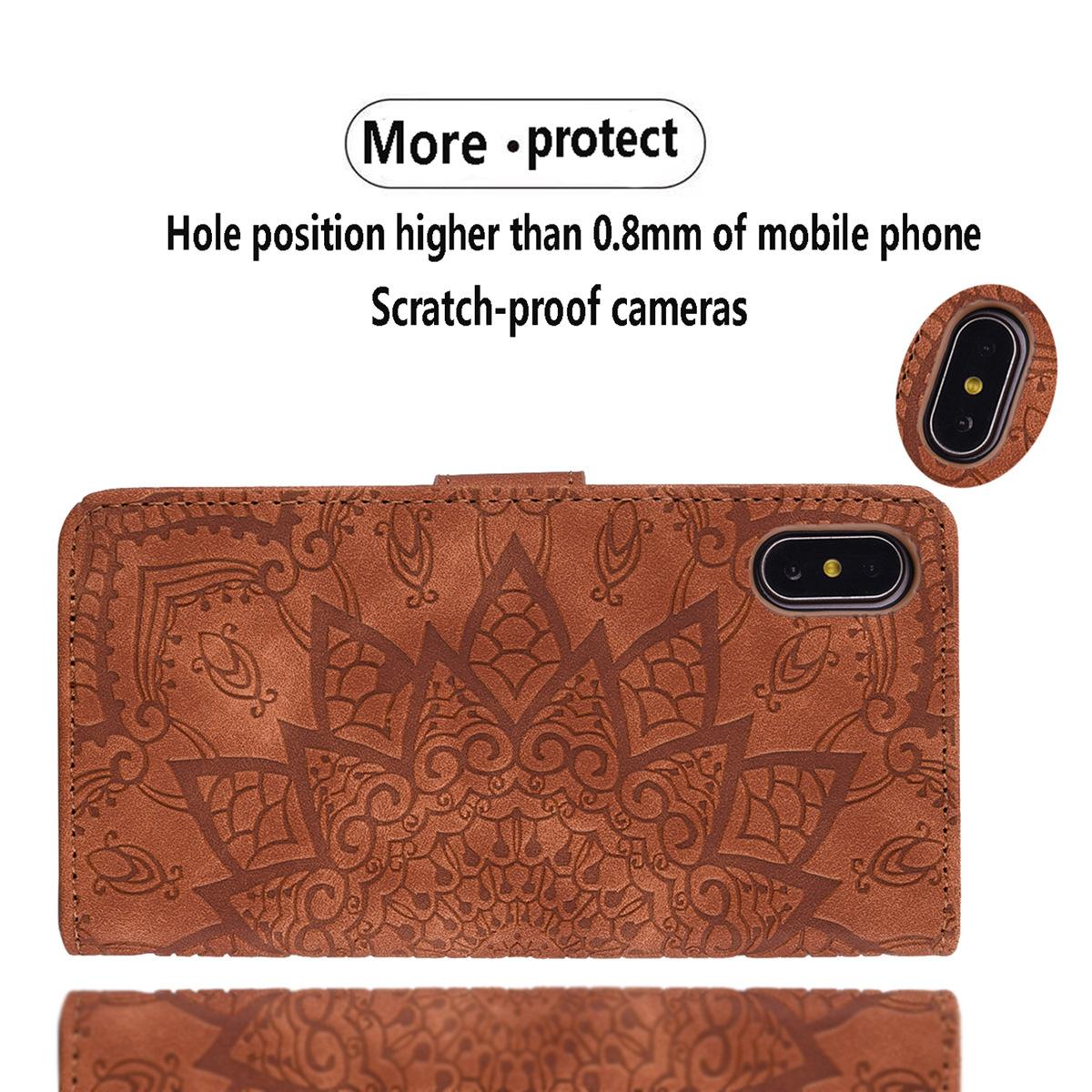for Samsung Note10+ Note10 Pro Plus Leather Case, Wallet Phone Case Light Slim Flip Folio Cover Durable Shell Genuine Matte Calf Skin Feel, with Kickstand and Cash Card Slots Wristband