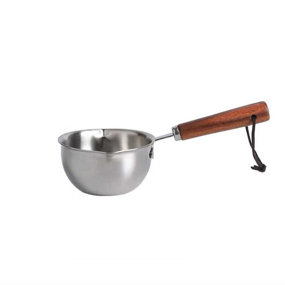 SPUNO Gas Stove Sauce Chocolate Wooden Handle Cooking Saucepan Cookware Frying Pan Oil Poured Pot