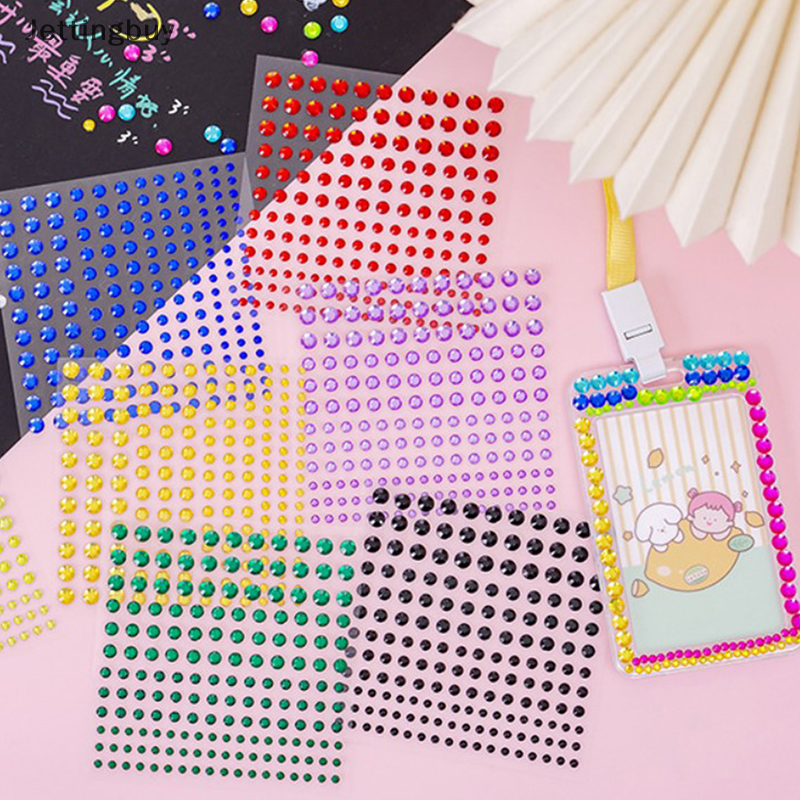 【Jettingbuy】 Flash Sale Single Grain Glue DIY Eyebrow Eye Patch Forehead Face Rhinestone Sticker