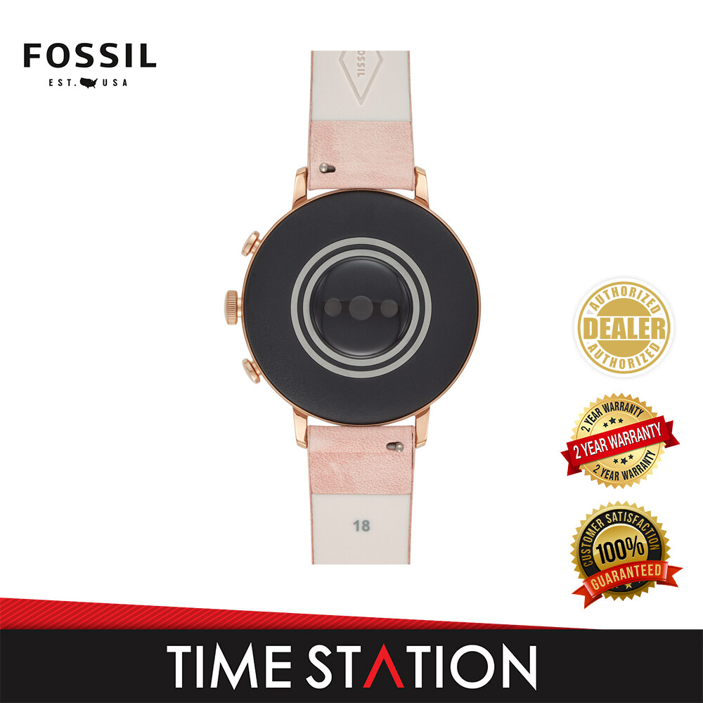 smartwatch fossil venture hr blush leather ftw6015