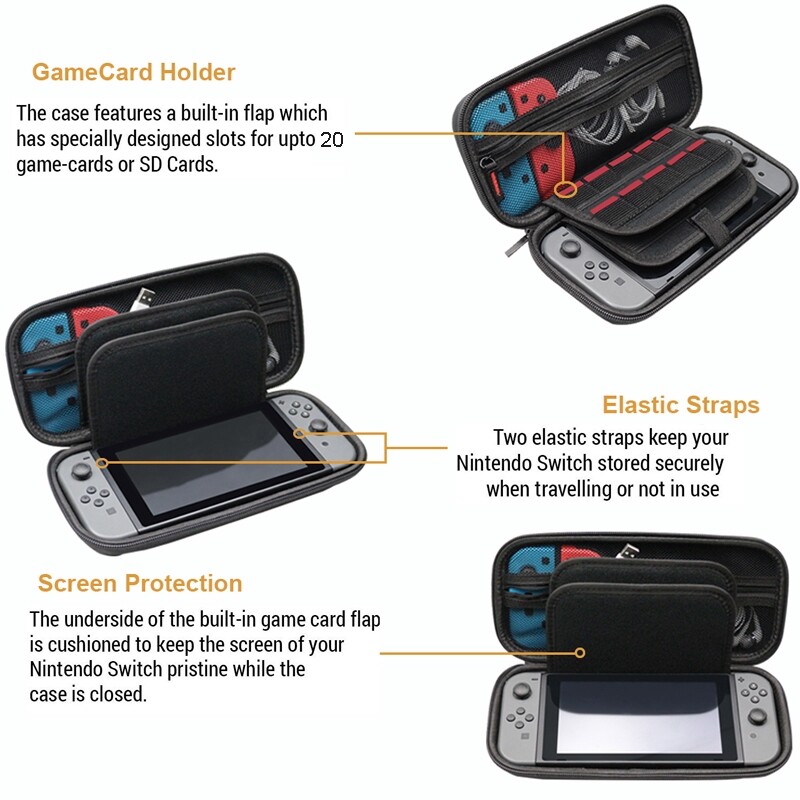 Portable Hard Case For Nintend Switch Console Water-resistent Carrying Storage Bag For NS Nintend Switch Accessories