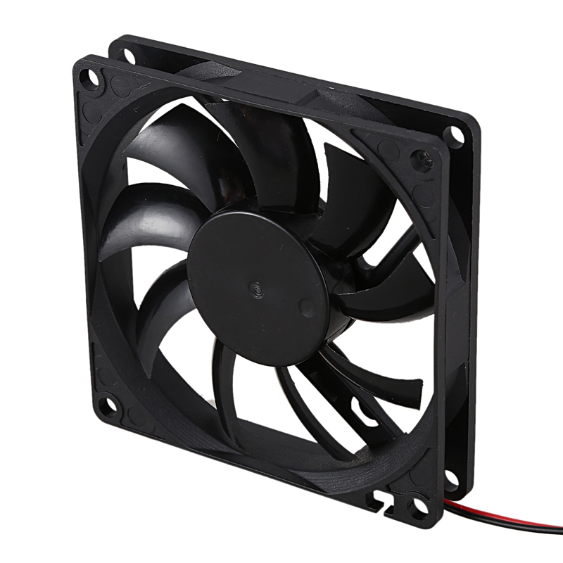 DC 12V 0.18A 2 Pin Connector PC Computer Case Cooling Fan 80x80mm ...