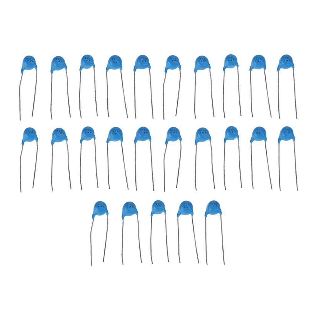 25Pcs High Voltage Monolithic Ceramic Capacitor 221k 220pF 15KV Capacitor Kit
