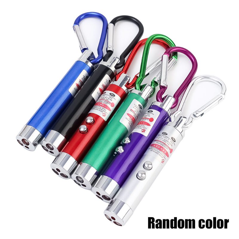 Multi-function Led Keychain Flashlight 3-In-1 Mini Ultraviolet Torch Lamp Portable Emergency Tactical Flashlight