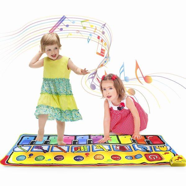 148x60cm Kích thước lớn Thảm chơi piano đầy màu sắc 8 Nhạc cụ Âm thanh Trẻ em Chơi Bàn phím Thảm Sàn Khiêu vũ Thảm Đồ chơi Giáo dục Quà tặng
