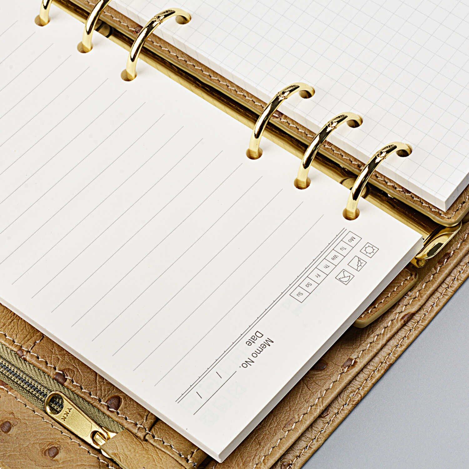 4 Pcs/ Lot High Quality Ring Binder Notebook Insert Refills 6 Holes A5 A6 A7 Personal Spiral Diary Planner Inner Core 100G Paper