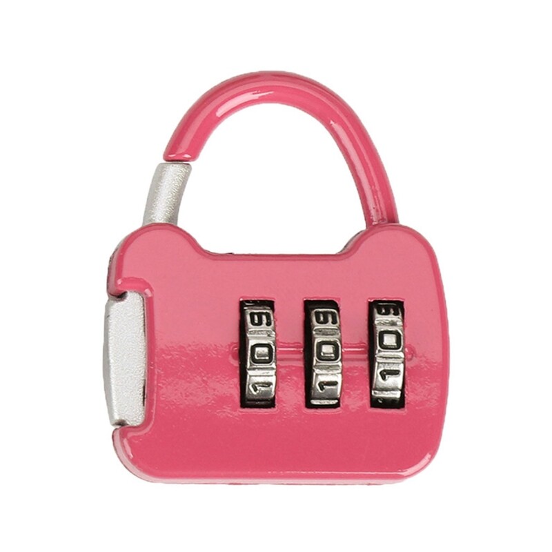 3-digit Travel Combination Lock Zinc Alloy Mini Padlock Backpack Security Lock Resettable Luggage Locks Weather-proof
