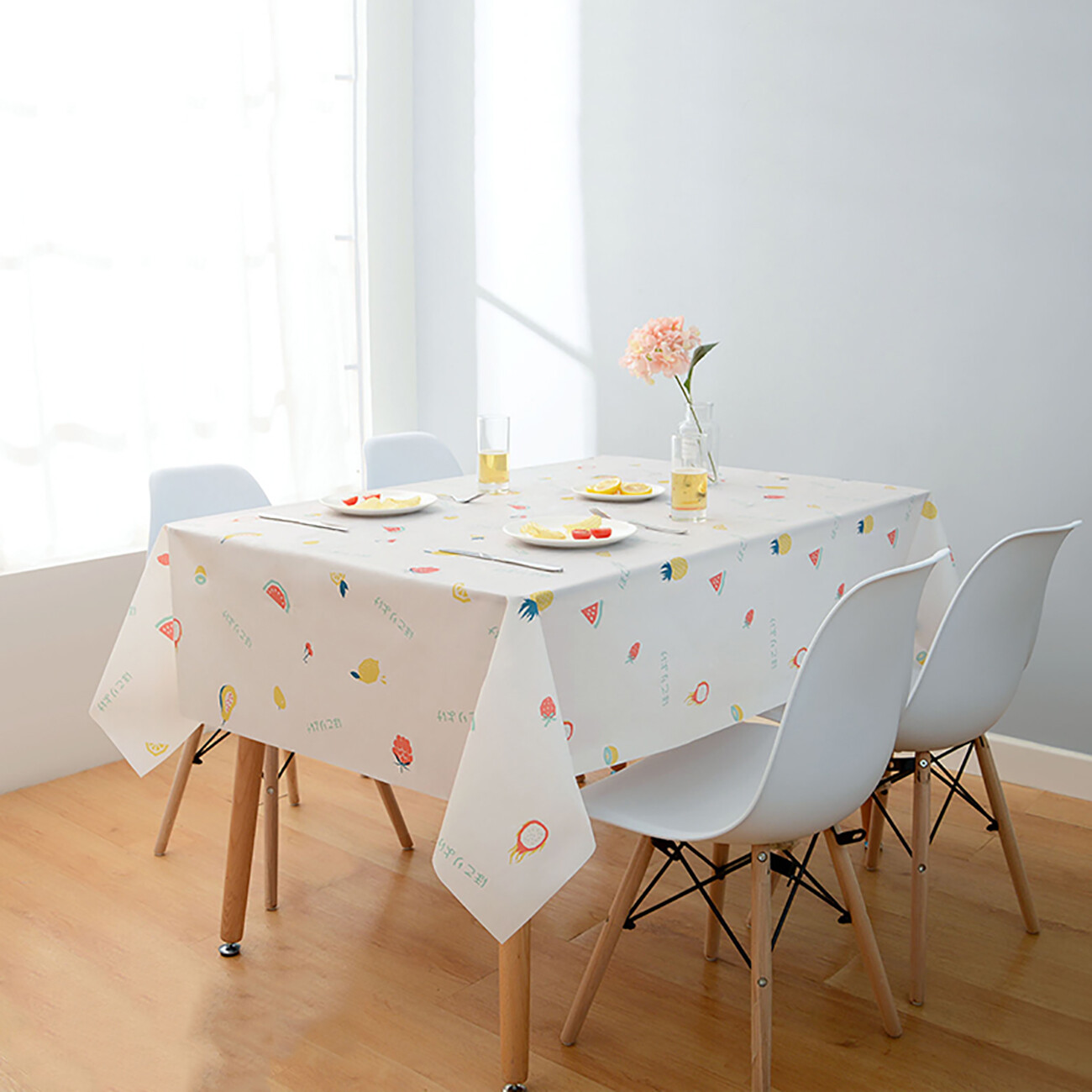 CNMF Tea Table Cloth Household Plastic Wash-free Tablecloth Rectangular Waterproof Oil-proof Dining-table Mat 90x137cm/180x137cm