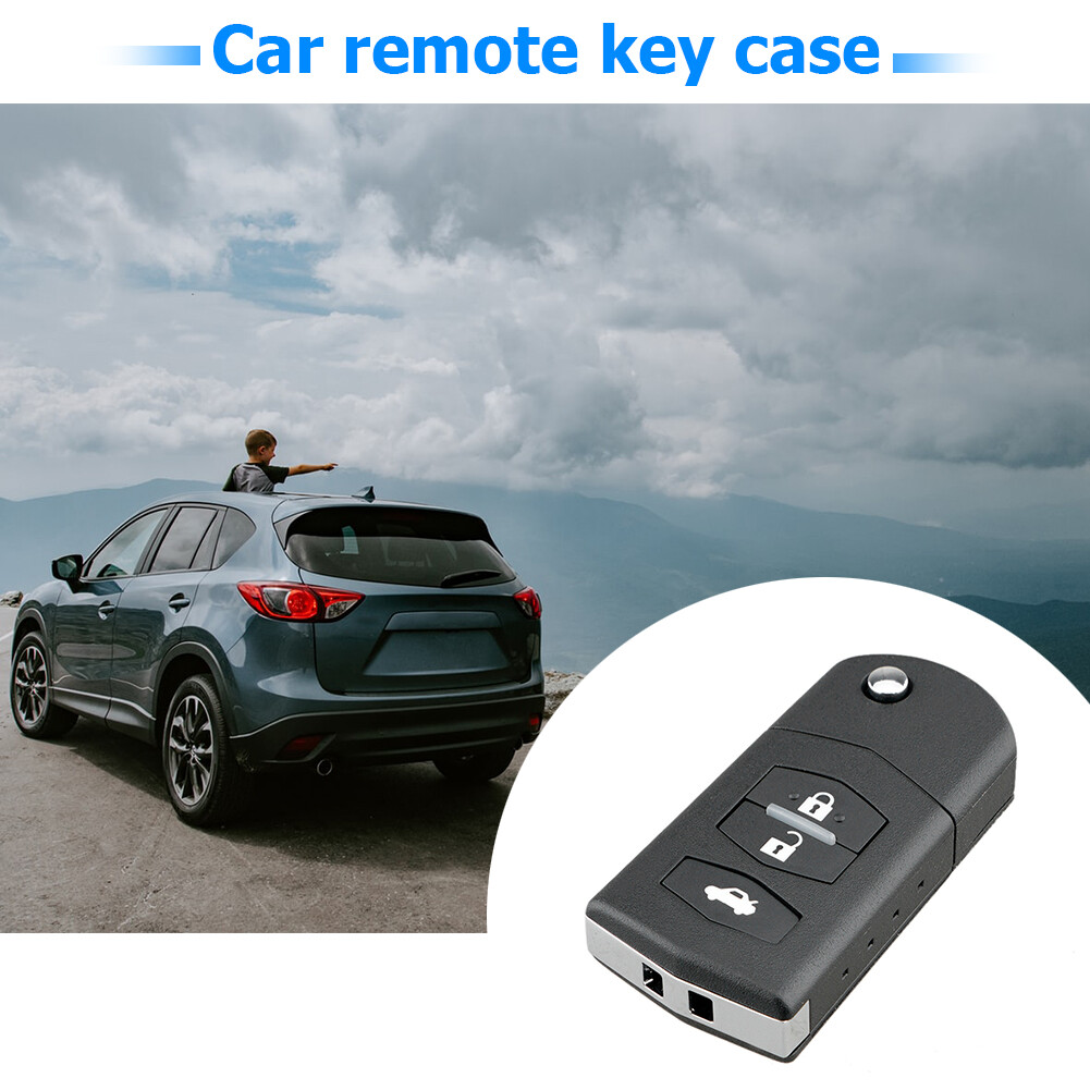 Vỏ Chìa Khóa Từ Xa Ô Tô Vỏ Chìa Khóa Gập 3 Nút Để Trống Cho Mazda 2 3 5 6