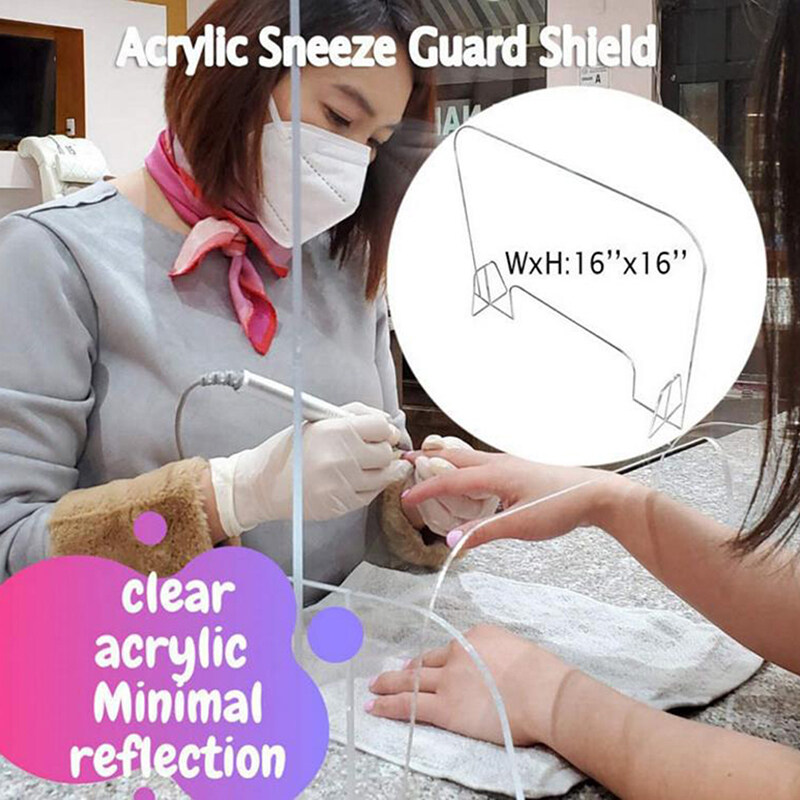 【Rengyouxing】Acrylic Hắt Hơi Bảo Vệ Bằng Nhựa Acrylic Trong Suốt An Toàn Lá Chắn Bảo Vệ Màn Hình