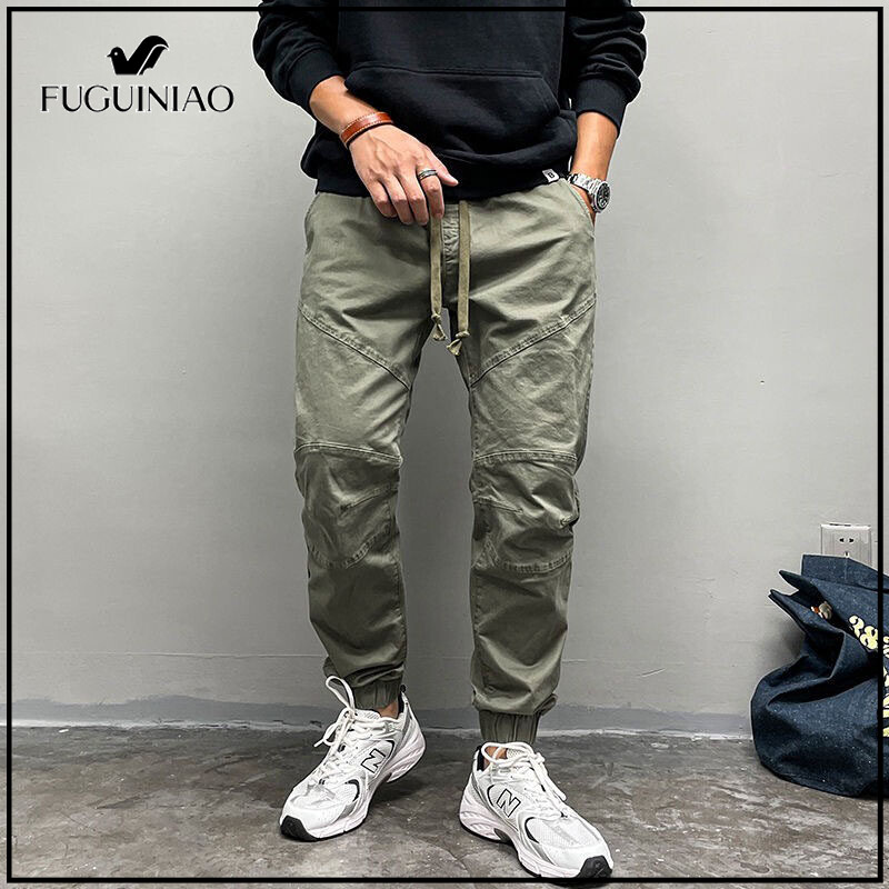 FUGUINIAO Trendy brand men's and women's overalls Korean version of the trend of high-quality casual footwear overalls M-4XL