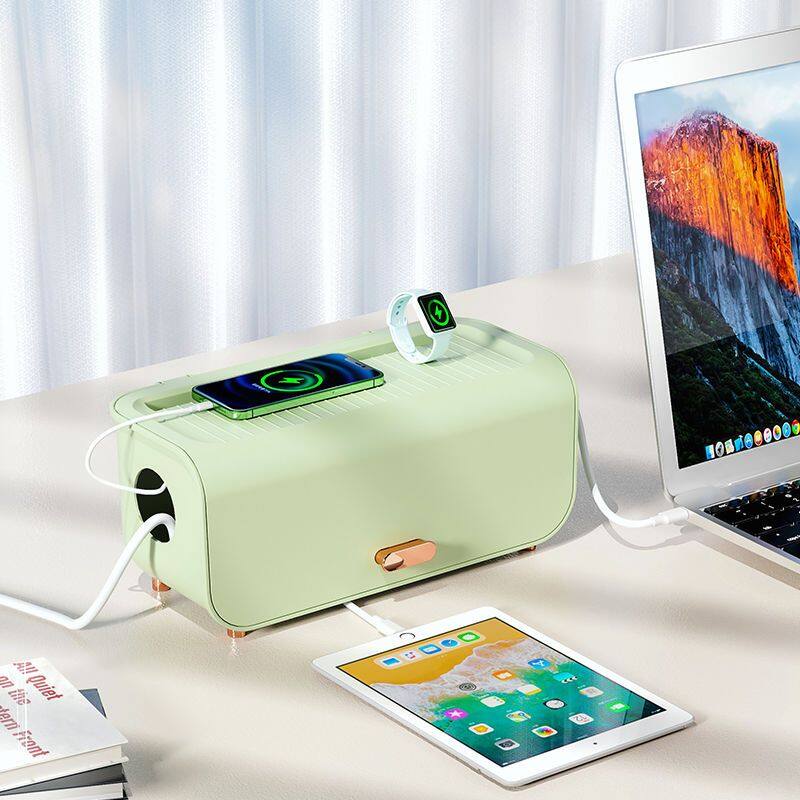 Wire storage box Power patch board Cable management device Plug in router Set top box Storage shelf Network cable collection box