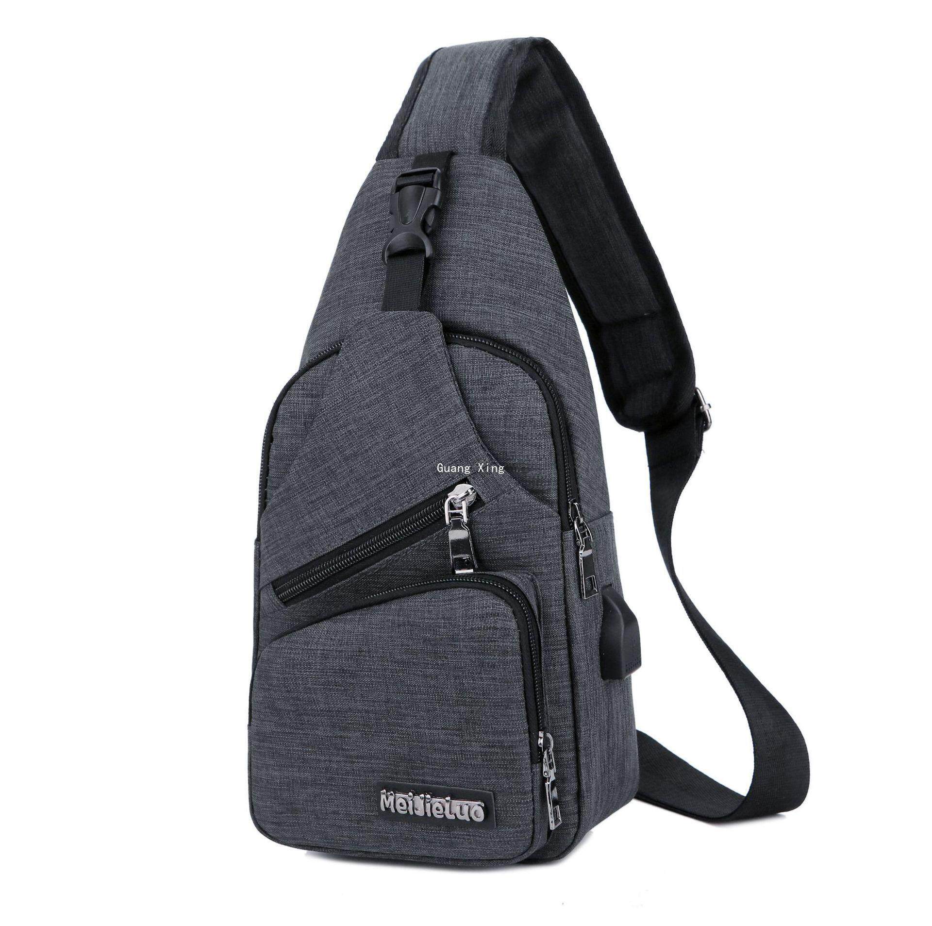 GX New Shoulder Bag Men's Charging Chest Bag Outdoor Diagonal Package