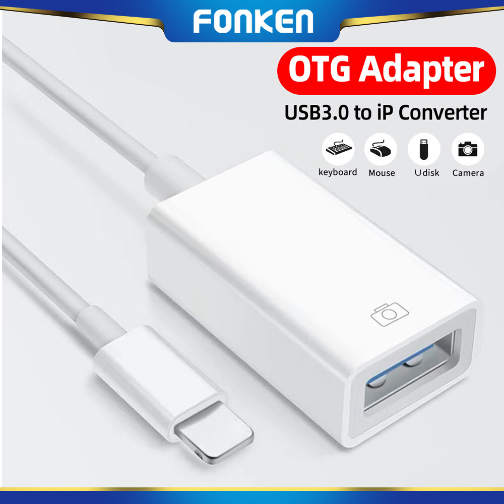 FONKEN Đầu Chuyển Đổi OTG Cho Cáp Dữ Liệu IOS Sang USB 3.0 Đầu Đọc Thẻ Camera Cho Đầu Chuyển Đổi Kết Nối Điện Thoại