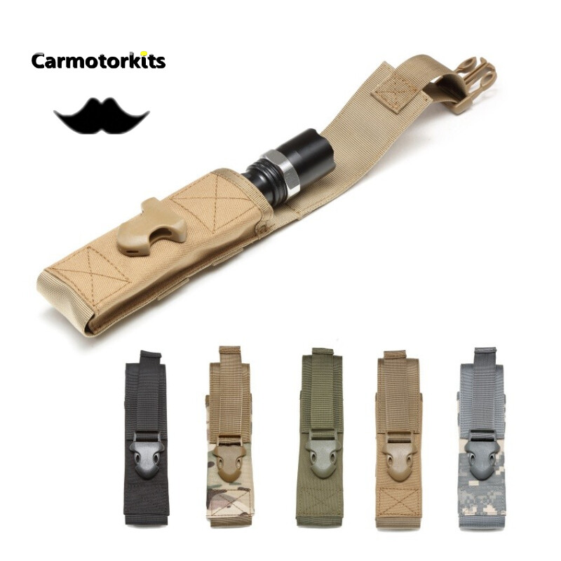 Flashlight Bag 1000D Nylon Durable Waterproof Camping Keys Tools Storage Cover Case Pouch Bags For Molle System
