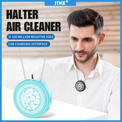 JTKE Air Purifier Necklace Wearable Portable USB Personal Negative Ioniser Hepa Portable Air Fresher PM2.5 Dust Cleaner For Kids Adult