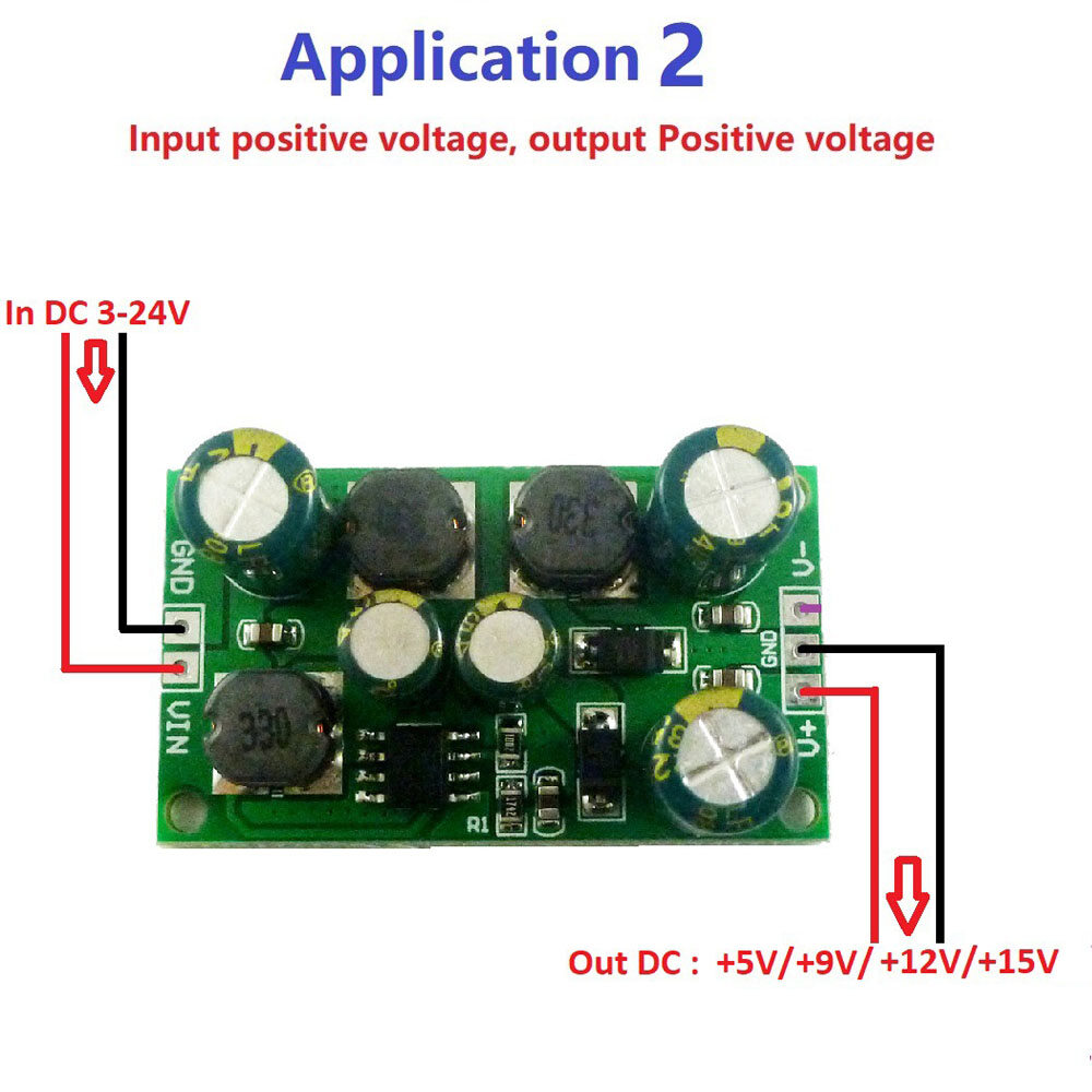 DC-DC Voltage Converter Boost-Buck Power Supply Module Positive Negative Voltage Dual Output 3-24V to ±5V ±9V ±12V ±15V Module