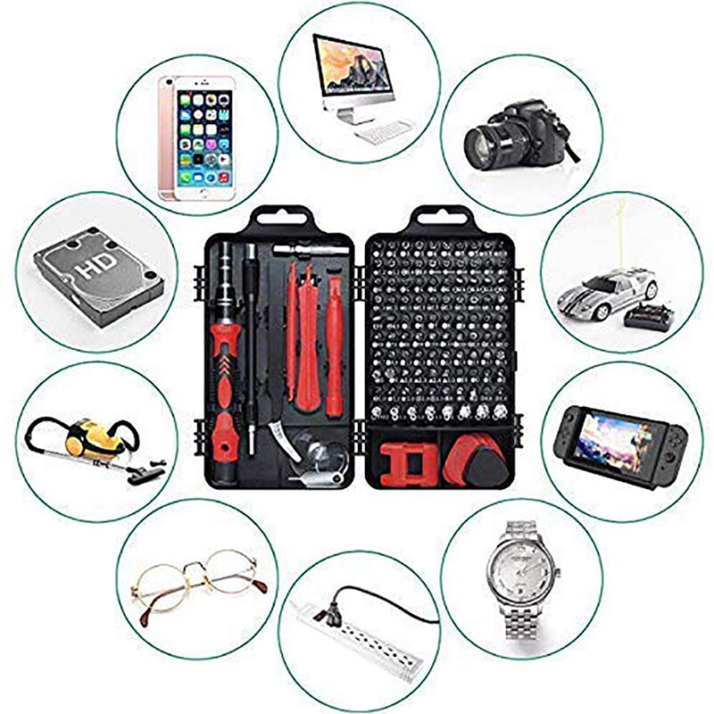 [Hàng Có Sẵn] Bộ Tua Vít KIPRUN, Bộ Dụng Cụ Sửa Chữa Máy Tính 115 Trong 1 Bộ Dụng Cụ Điện Tử Bộ Tua Vít Chính Xác Mini Có Hộp Đựng Cho Điện Thoại, Máy Tính Xách Tay, Thợ Kim Hoàn