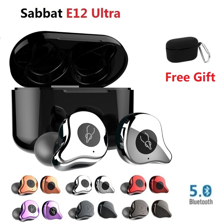 Sabbat E12 Ultra Tws Bluetooth 5.0 Earphone Wireless Наушнки Беспроводние Earbuds Noise Reduction Headset With Case Наушникиблют