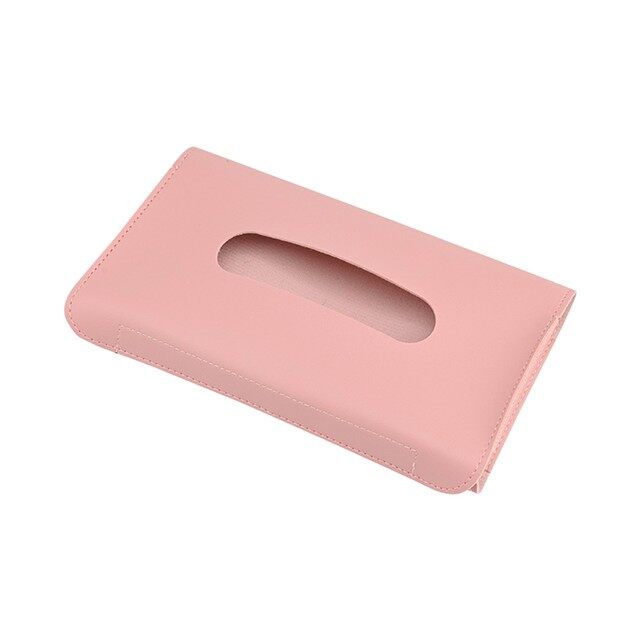 Car Sun Visor Tissue Bag Holder Hanging PU Leather Napkin Box Towel Case Auto Storage Decoration Car Accessories