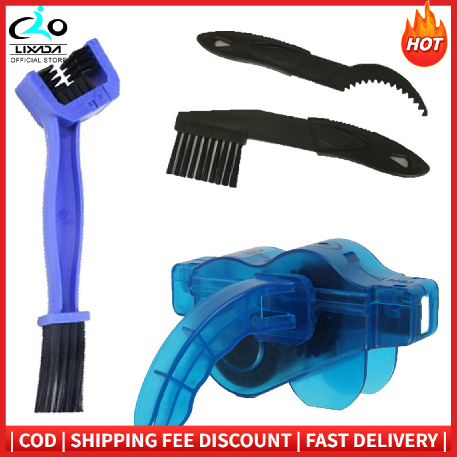 Bicycle Chain Cleaner Cycling Bike Machine Brushes Scrubber Wash Tool Cleaning Kit Mountaineer Bike Chain Cleaner Washer