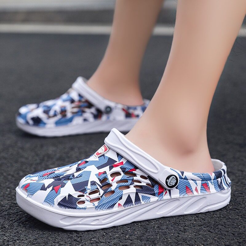 HUACHUANG 2024 New Men Sandals Rubber Casual Outdoor Sports Sandals for Men Beach Hole Shoes for Men Sale Plus Size 47.48.49